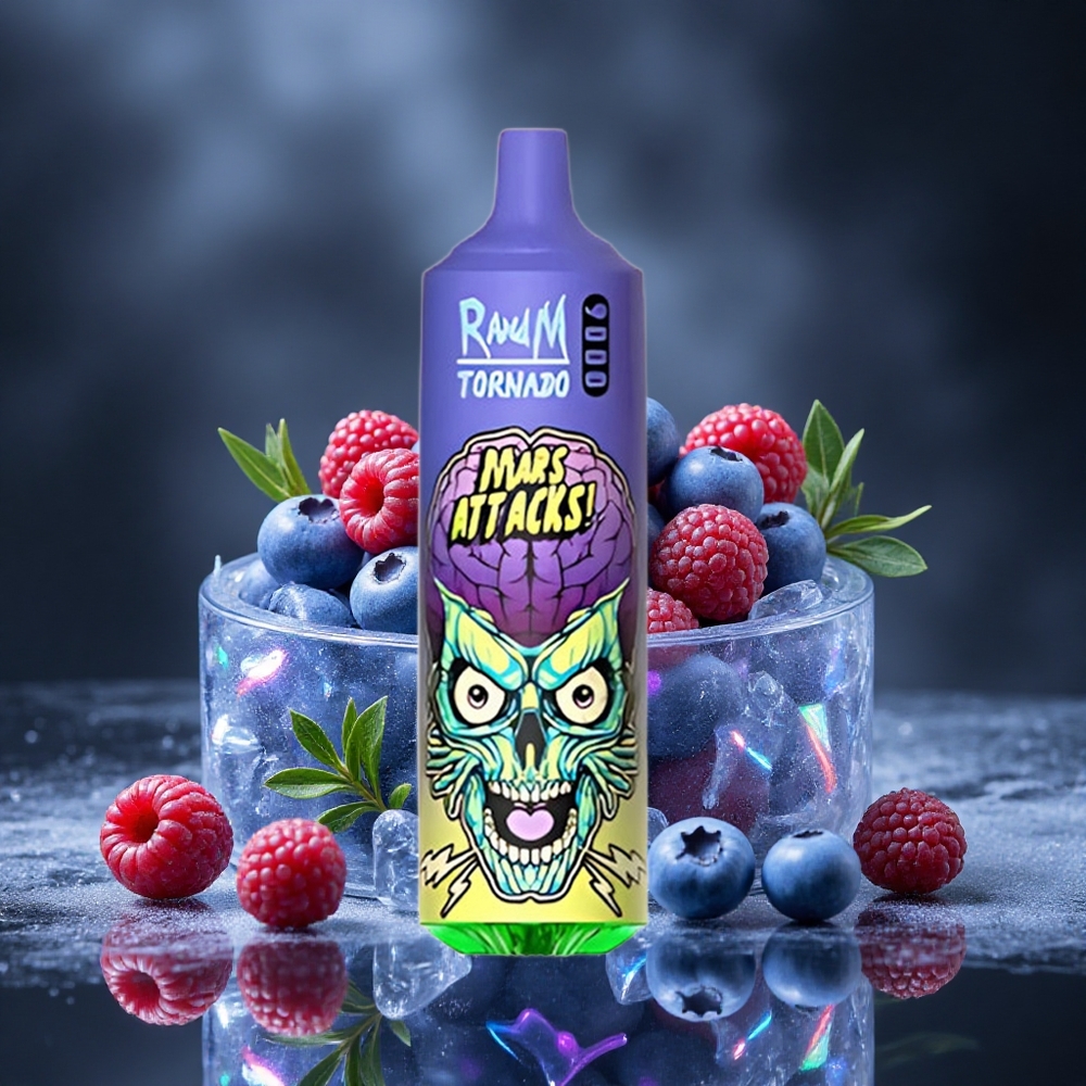 RandM Fumot Tornado 9000 Puffs Blueberry Ice 18mL Mesh Coil Canada vape wholesale