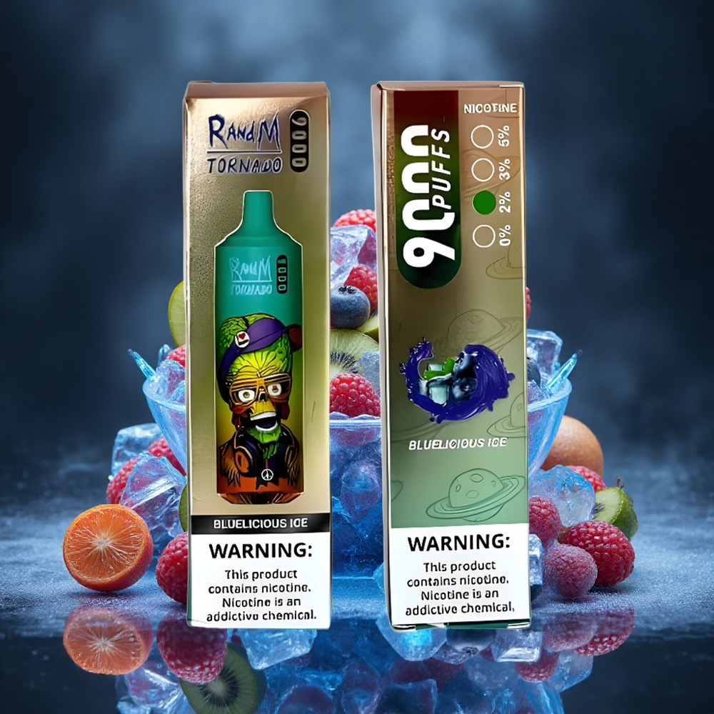 RandM Fumot Tornado 9000 Puffs Bluelicious Ice 18mL Mesh Coil Canada vape wholesale