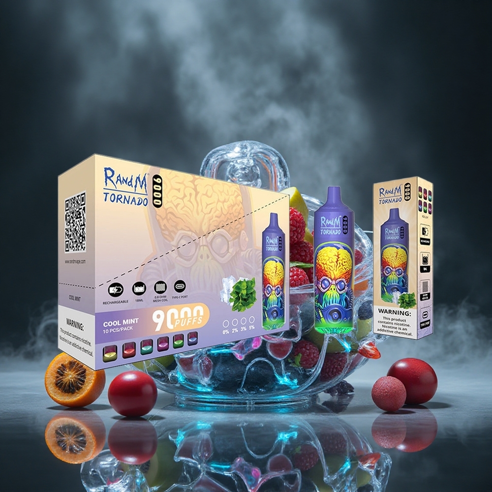 RandM Fumot Tornado 9000 Puffs Cool Mint Mesh Coil Canada vape wholesale