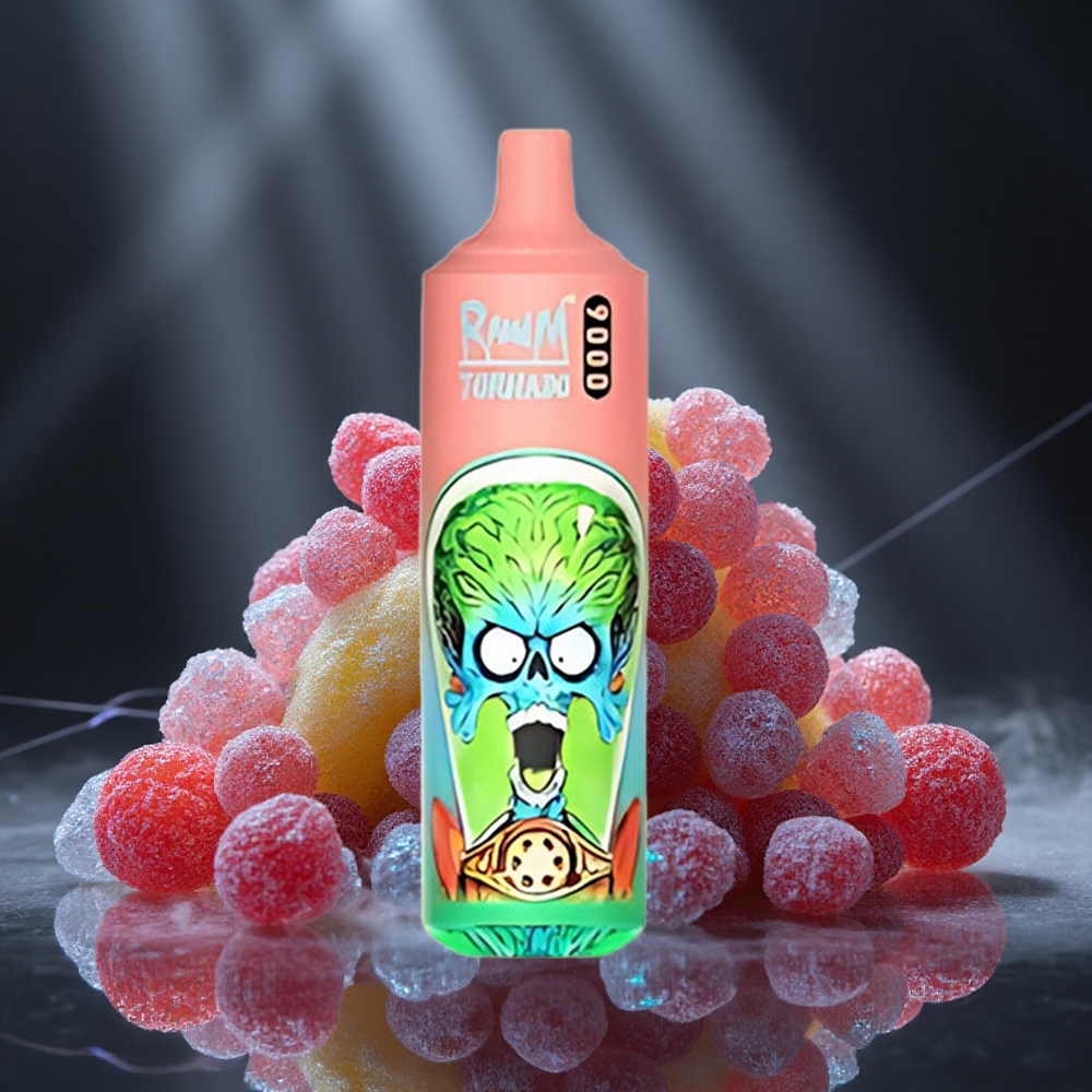 RandM Fumot Tornado 9000 Puffs Gummy Bear 18mL Mesh Coil Canada vape wholesale