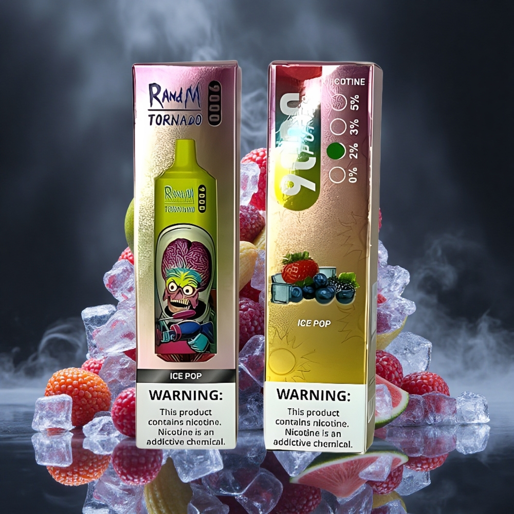 RandM Fumot Tornado 9000 Puffs Ice Pop 18mL Mesh Coil Canada vape wholesale