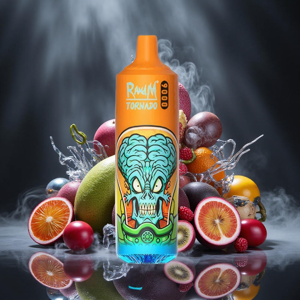 RandM Fumot Tornado 9000 Puffs Kiwi Passion Fruit Guava Mesh Coil Canada vape wholesale