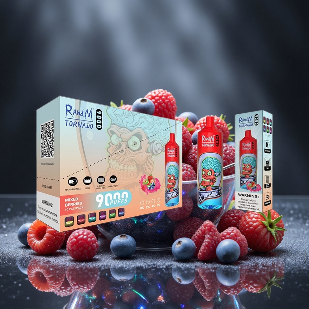 RandM Fumot Tornado 9000 Puffs Mixed Berries Mesh Coil Canada vape wholesale