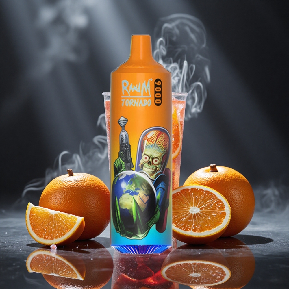 RandM Fumot Tornado 9000 Puffs Orange Soda Mesh Coil Canada vape wholesale