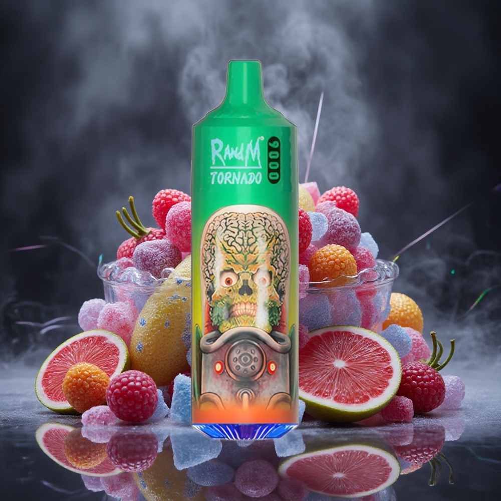 RandM Fumot Tornado 9000 Puffs Rainbow Candy Mesh Coil Canada vape wholesale