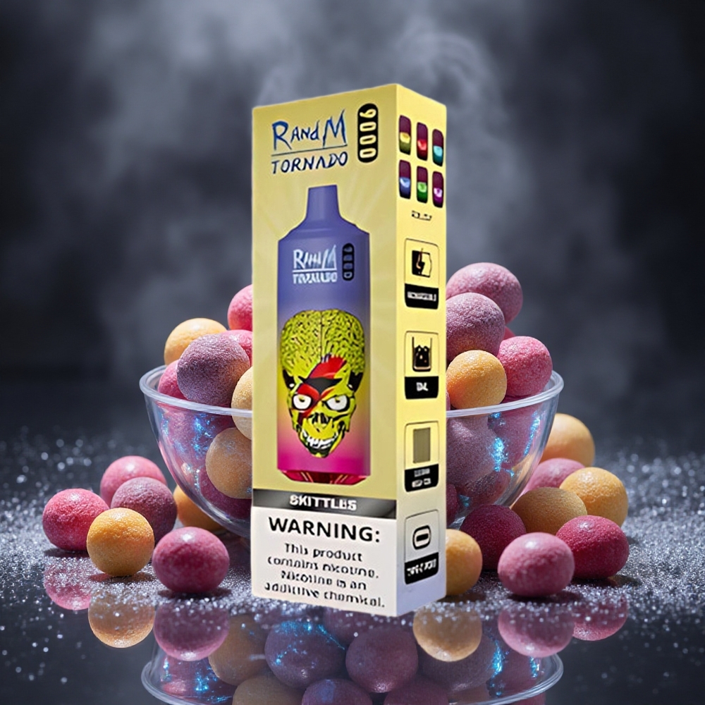 RandM Fumot Tornado 9000 Puffs Skittles Mesh Coil Canada vape wholesale