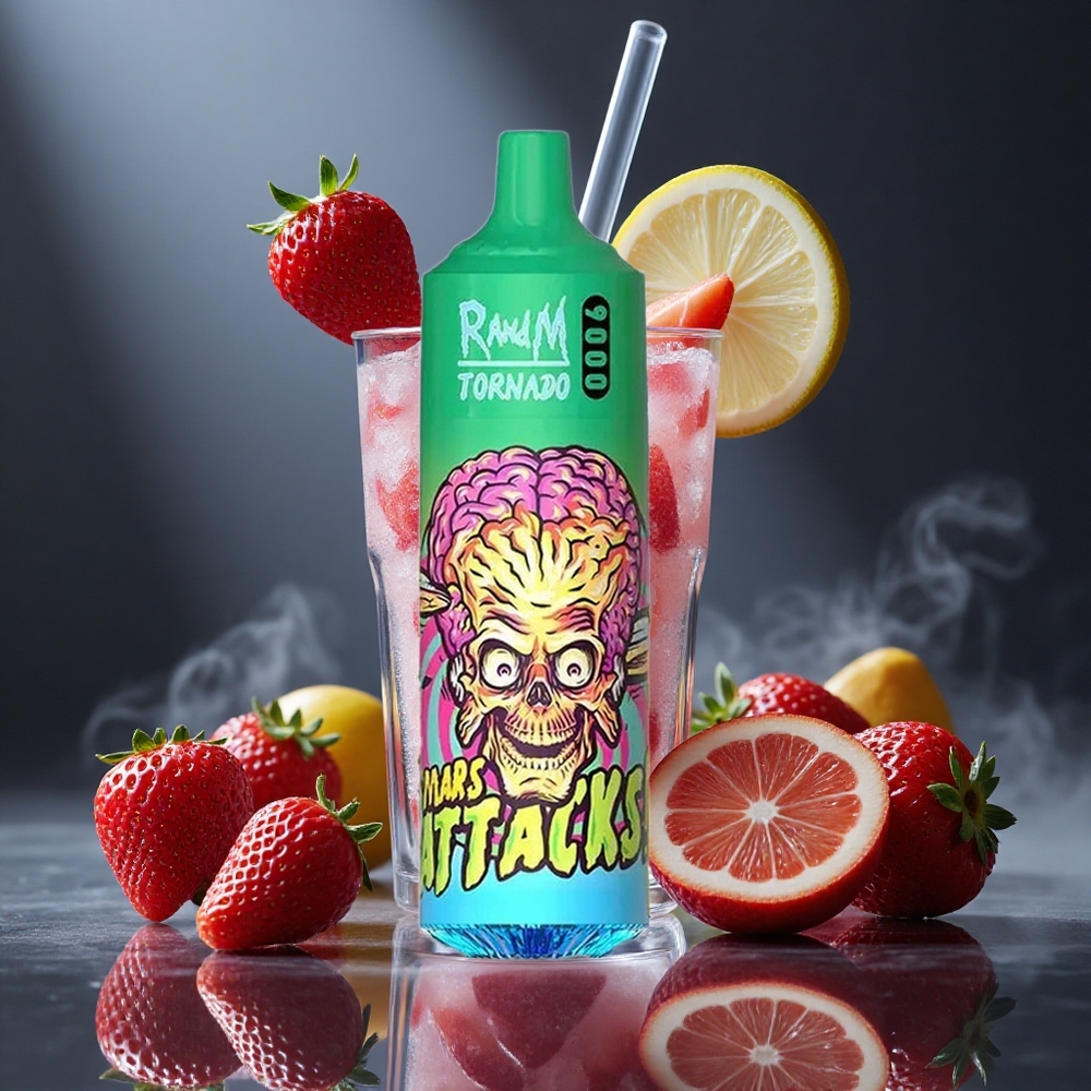 RandM Fumot Tornado 9000 Puffs Strawberry Lemonade Mesh Coil Canada vape wholesale
