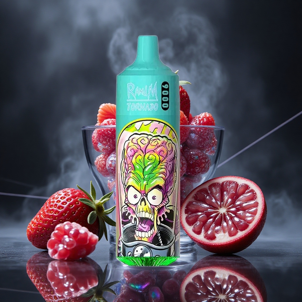 RandM Fumot Tornado 9000 Puffs Strawberry Pomegranate Mesh Coil Canada vape wholesale