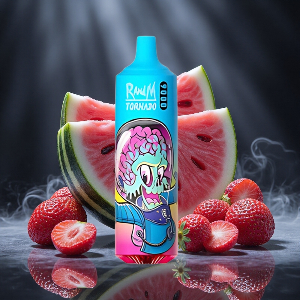 RandM Fumot Tornado 9000 Puffs Strawberry Watermelon Mesh Coil Canada vape wholesale