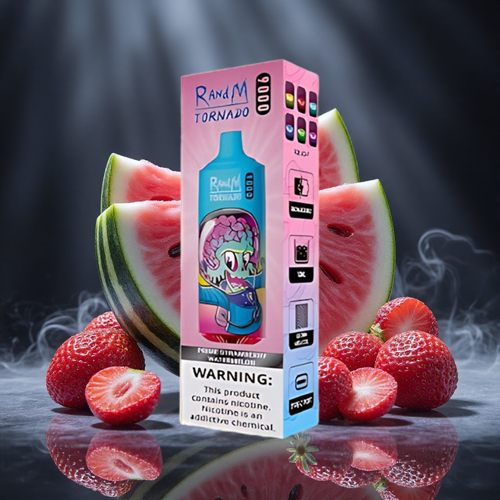 RandM Fumot Tornado 9000 Puffs Strawberry Watermelon Mesh Coil Canada vape wholesale