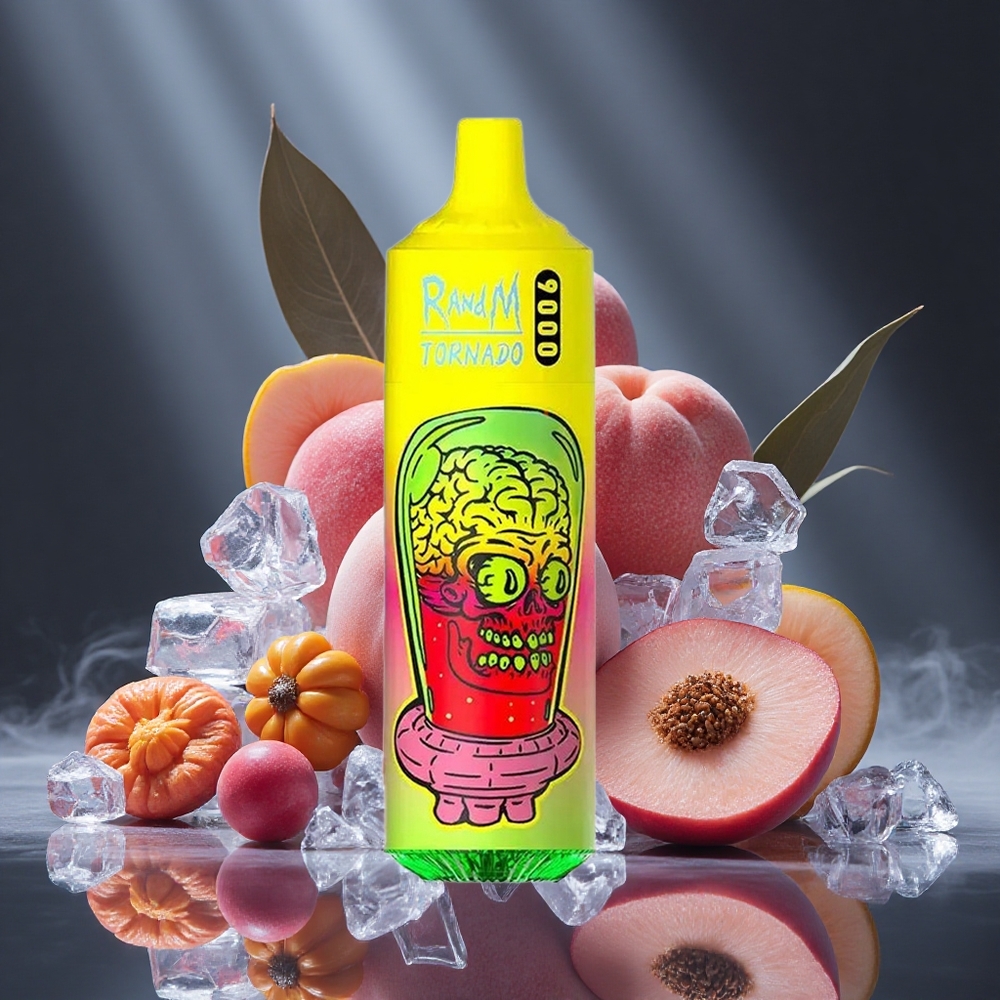 RandM Fumot Tornado 9000 Puffs Summer Peach Ice 18mL Mesh Coil Canada vape wholesale