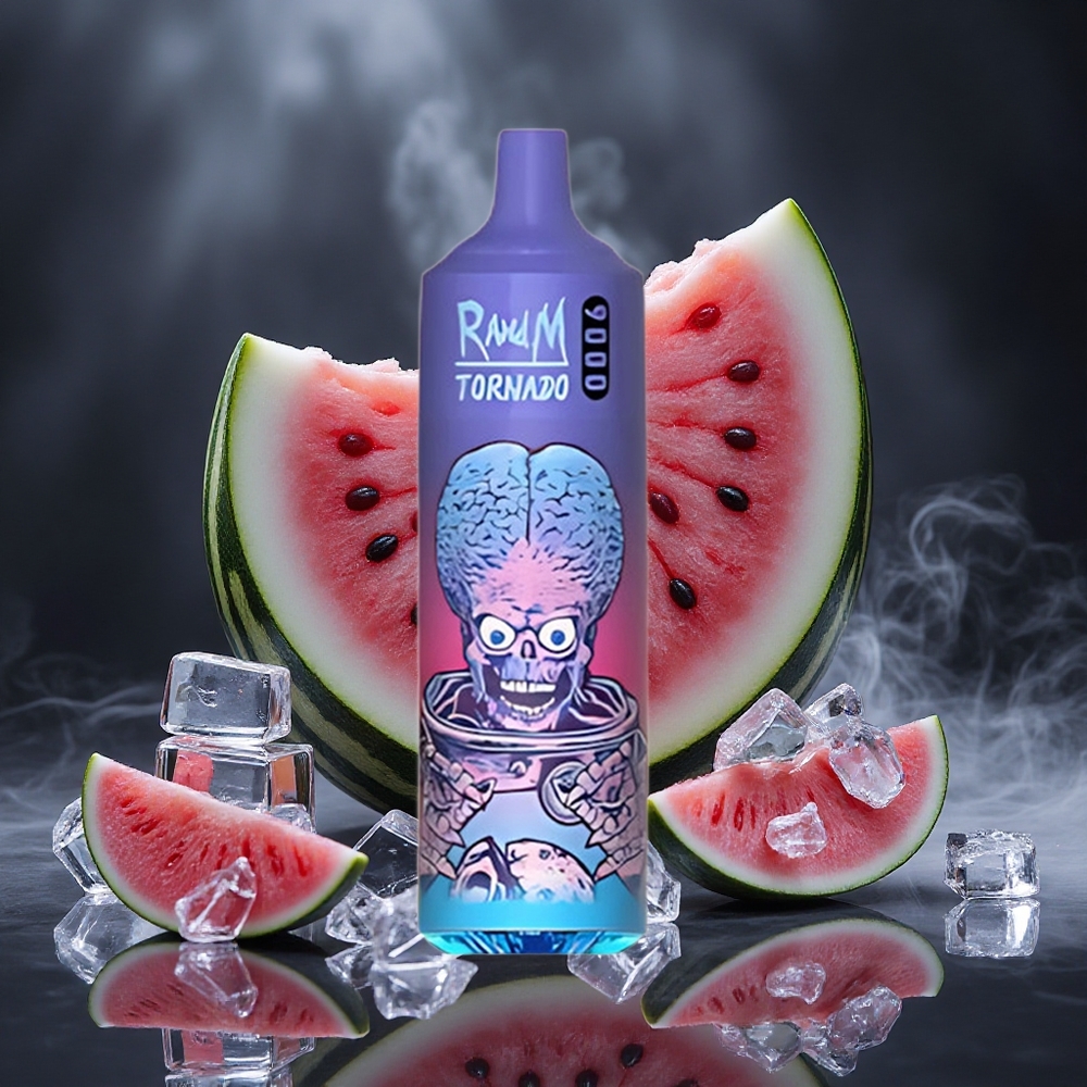 RandM Fumot Tornado 9000 Puffs Watermelon Brazz Ice 18mL Mesh Coil Canada vape wholesale