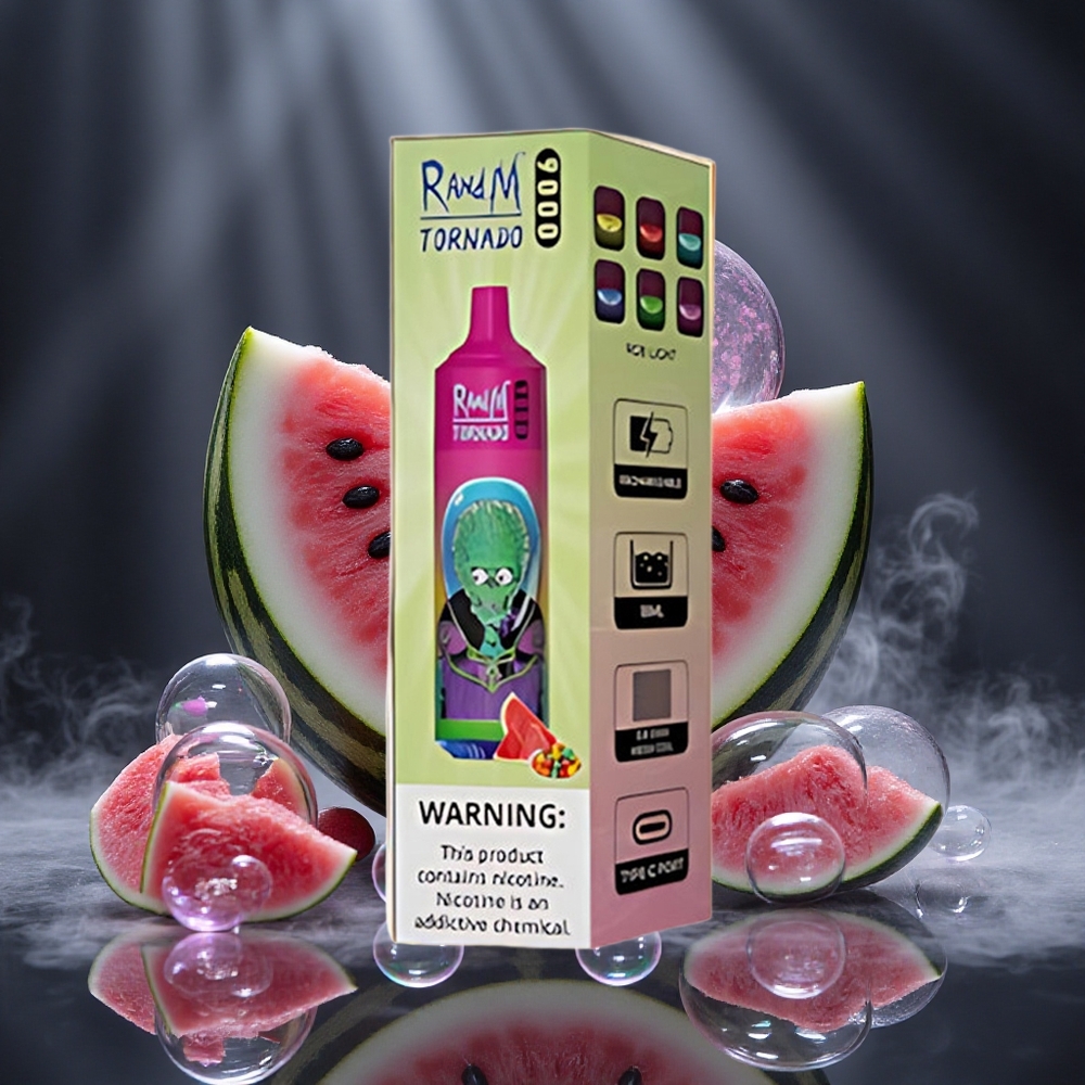 RandM Fumot Tornado 9000 Puffs Watermelon Bubble Gum Mesh Coil Canada vape wholesale