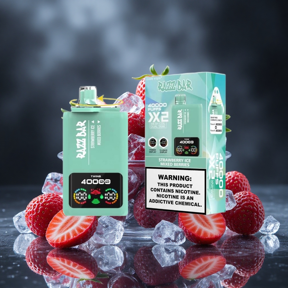 Razz Bar 40000 Puffs Strawberry Ice Mixed Berries Power Screen Display Canada vape wholesale