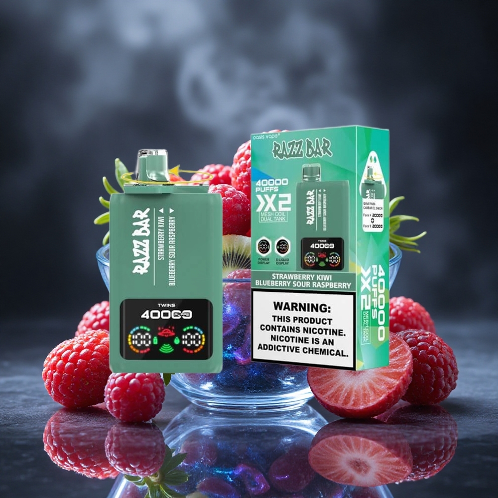 Razz Bar 40000 Puffs Strawberry Kiwi Blueberry Sour Raspberry Power Screen Display Canada vape wholesale