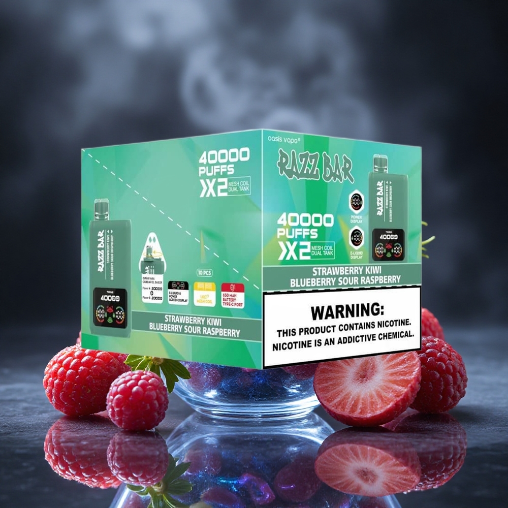 Razz Bar 40000 Puffs Strawberry Kiwi Blueberry Sour Raspberry Power Screen Display Canada vape wholesale