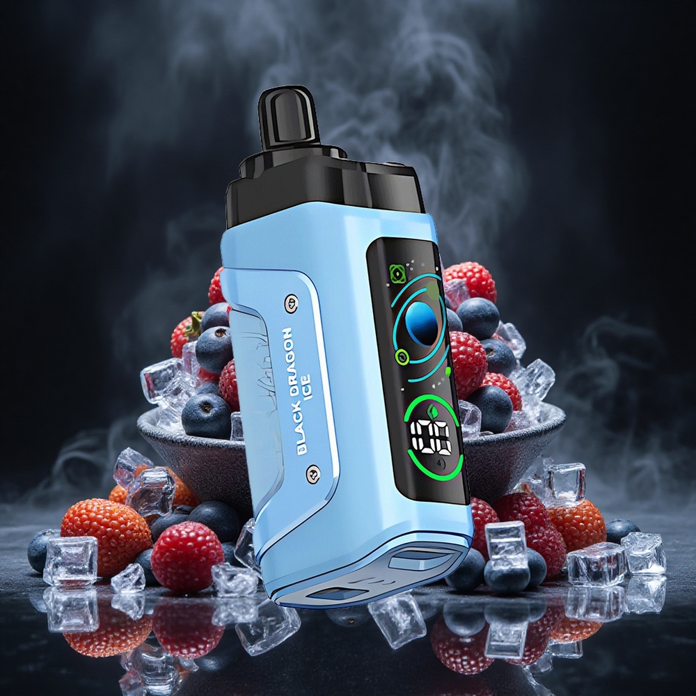 Razz Bar 45000 Puffs Black Dragon Ice Adjustable Airflow Canada vape wholesale