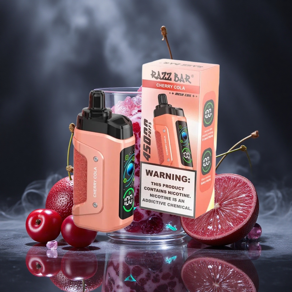 Razz Bar 45000 Puffs Cherry Cola Adjustable Airflow Canada vape wholesale