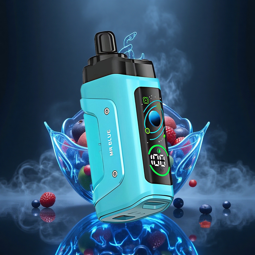 Razz Bar 45000 Puffs Mr Blue Adjustable Airflow Canada vape wholesale
