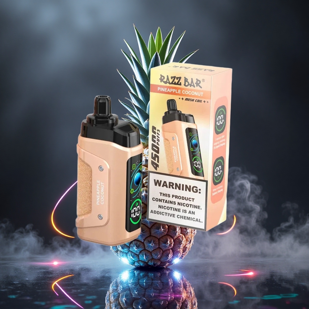 Razz Bar 45000 Puffs Pineapple Coconut Adjustable Airflow Canada vape wholesale