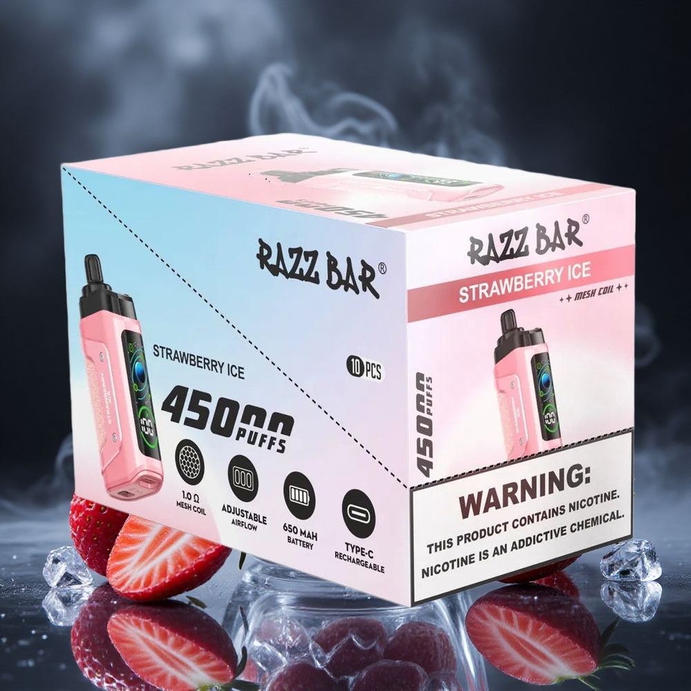 Razz Bar 45000 Puffs Strawberry Ice Adjustable Airflow Canada vape wholesale