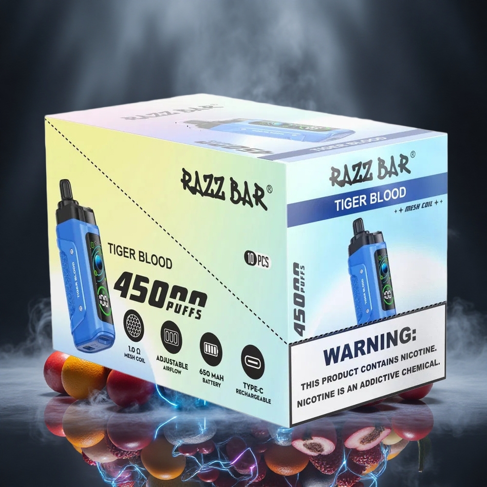 Razz Bar 45000 Puffs Tiger Blood Adjustable Airflow Canada vape wholesale