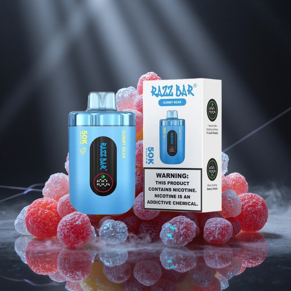 Razz Bar 50K Puffs Gummy Bear Mesh Coil Canada Vape Wholesale