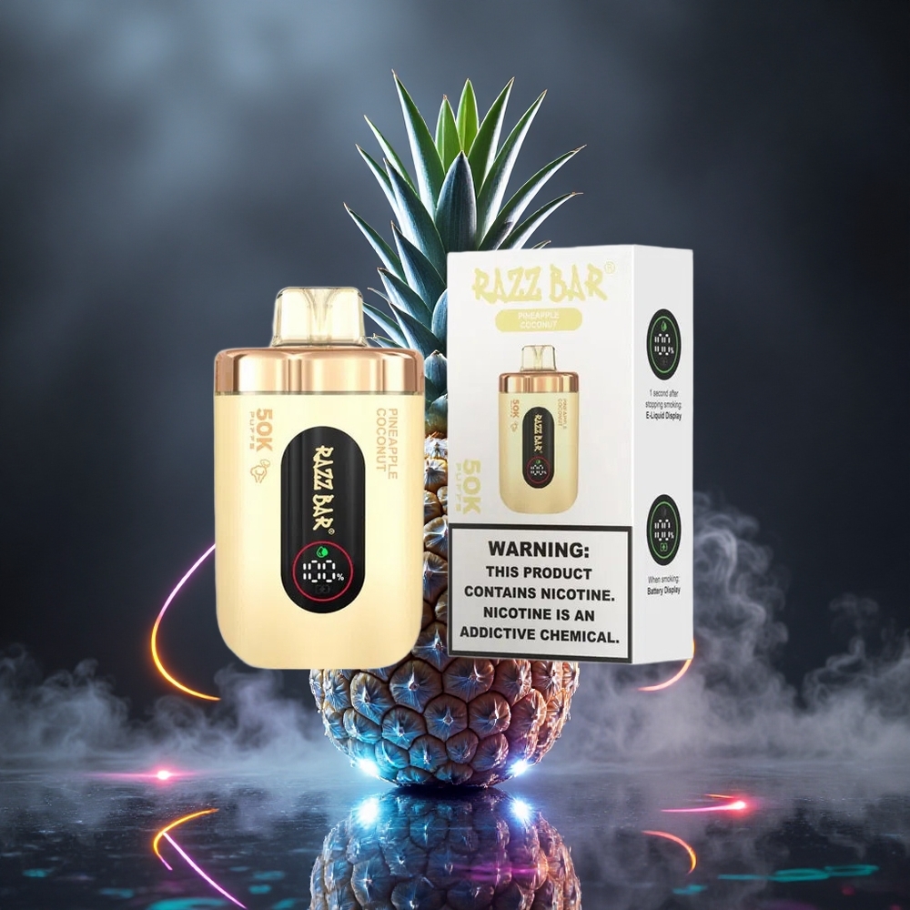 Razz Bar 50K Puffs Pineapple Coconut Rechargeable Canada vape wholesale