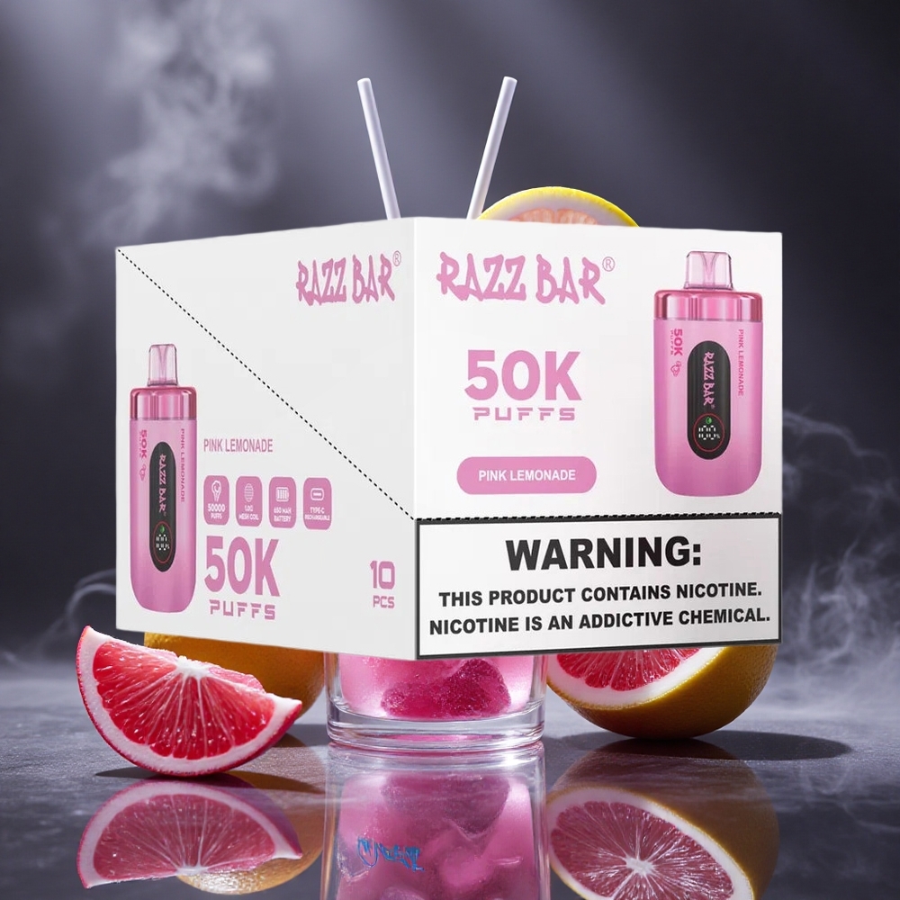 Razz Bar 50K Puffs Pink Lemonade Disposable Vape 650mAh Canada vape wholesale