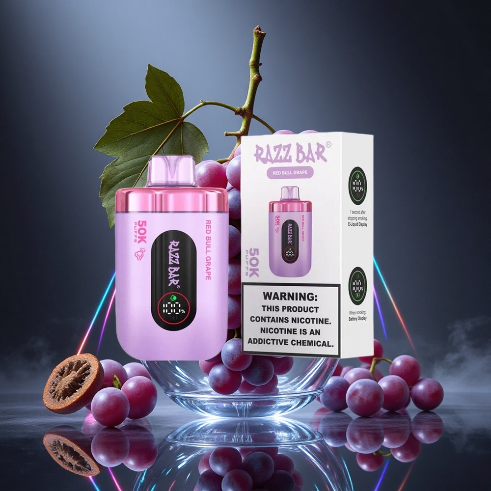 Razz Bar 50K Puffs Red Bull Grape Disposable Vape 650mAh Canada vape wholesale