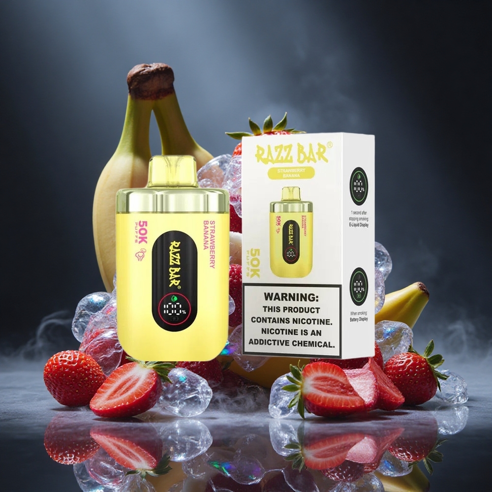Razz Bar 50K Puffs Strawberry Banana Disposable Vape 650mAh Canada vape wholesale