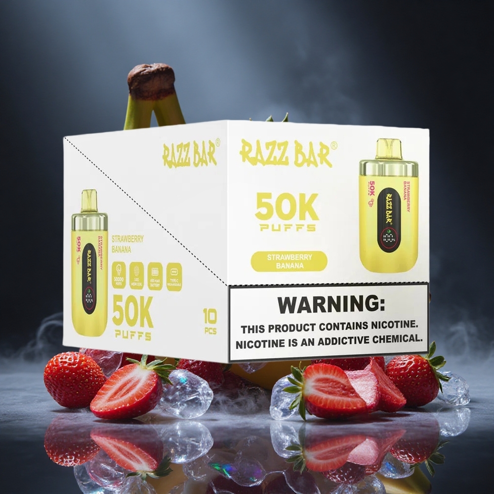 Razz Bar 50K Puffs Strawberry Banana Disposable Vape 650mAh Canada vape wholesale