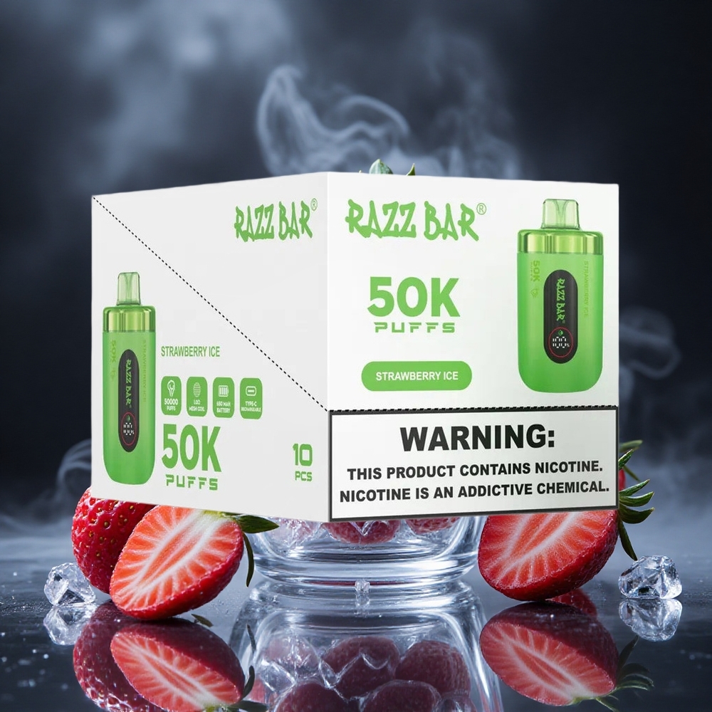 Razz Bar 50K Puffs Strawberry Ice 650mAh Canada vape wholesale