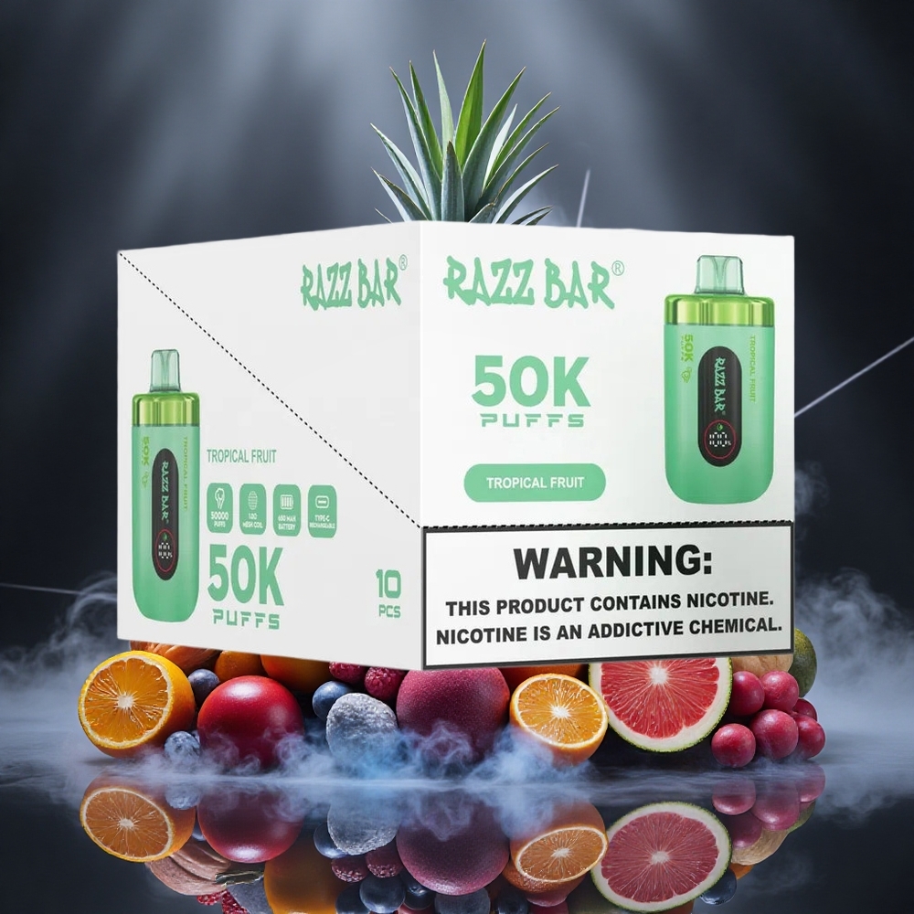 Razz Bar 50K Puffs Tropical Fruit Disposable Vape 650mAh Canada vape wholesale