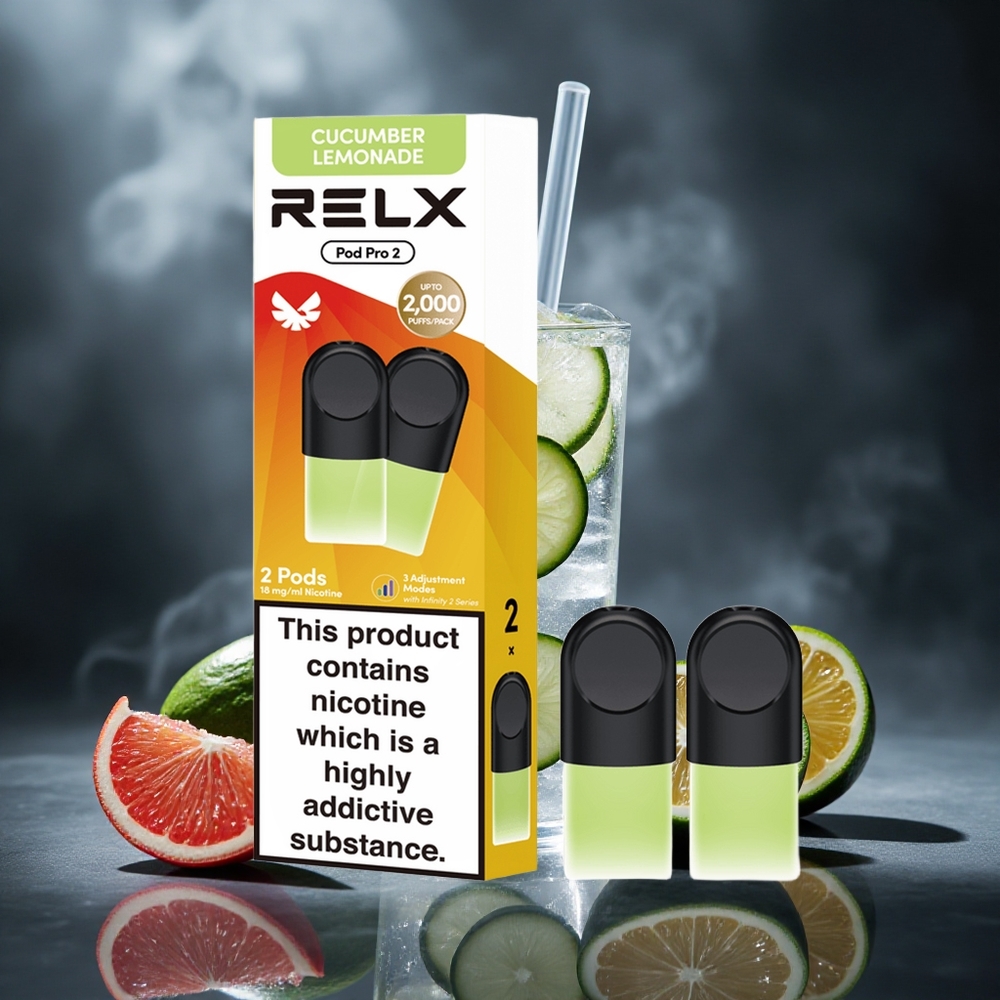 RELX Pod Pro 2 600 Puffs Cucumber Lemonade 1.8% Nicotine Canada Vape Wholesale