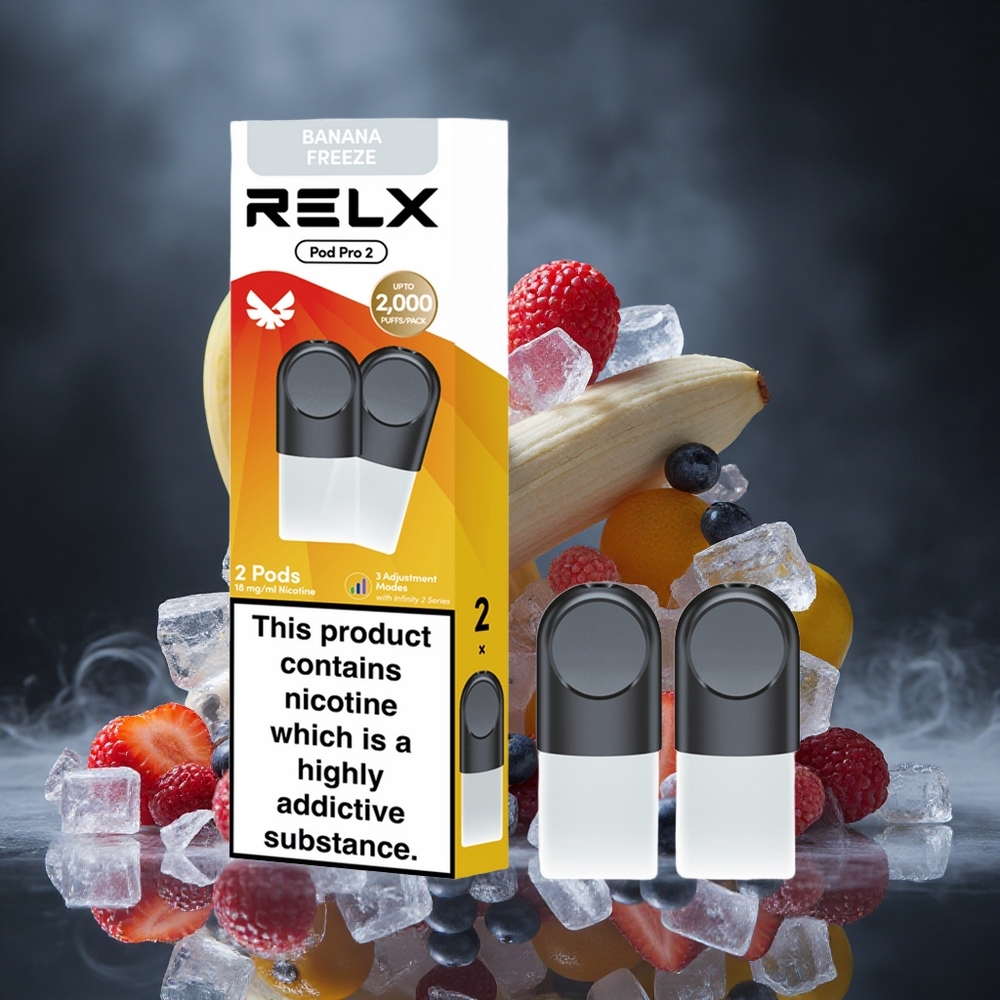RELX Pod Pro 2 600 Puffs Dessert-Banana Freeze 1.8% Nicotine Canada Vape Wholesale