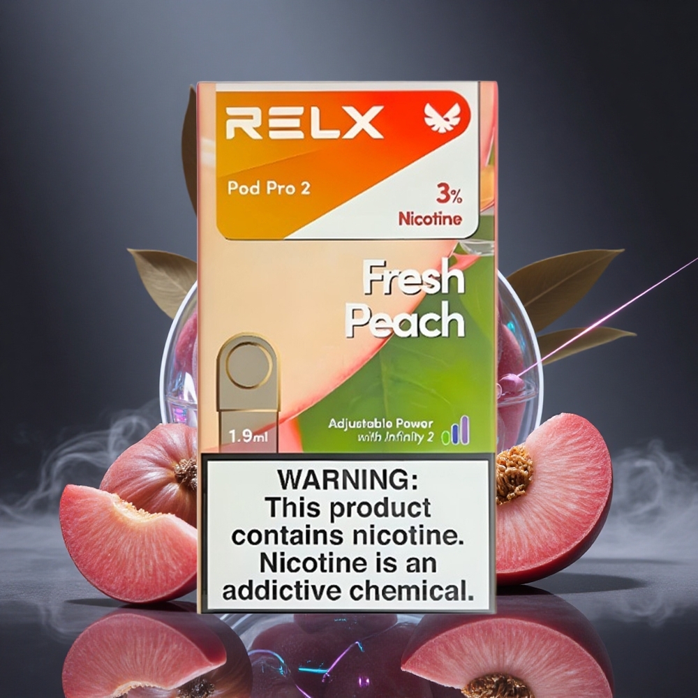 RELX Pod Pro 2 600 Puffs Fresh Peach 3% Nicotine Canada Vape Wholesale