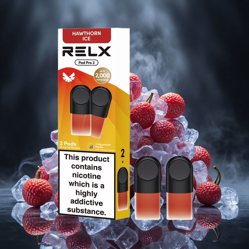 RELX Pod Pro 2 600 Puffs Hawthorn Ice 1.8% Nicotine Canada vape wholesale