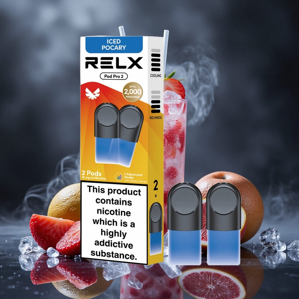 RELX Pod Pro 2 600 Puffs Iced Pocary 1.9ml Canada vape wholesale