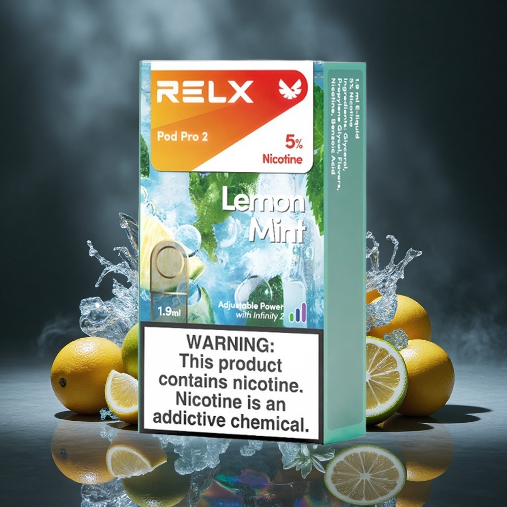 RELX Pod Pro 2 600 Puffs Lemon Mint Canada vape wholesale