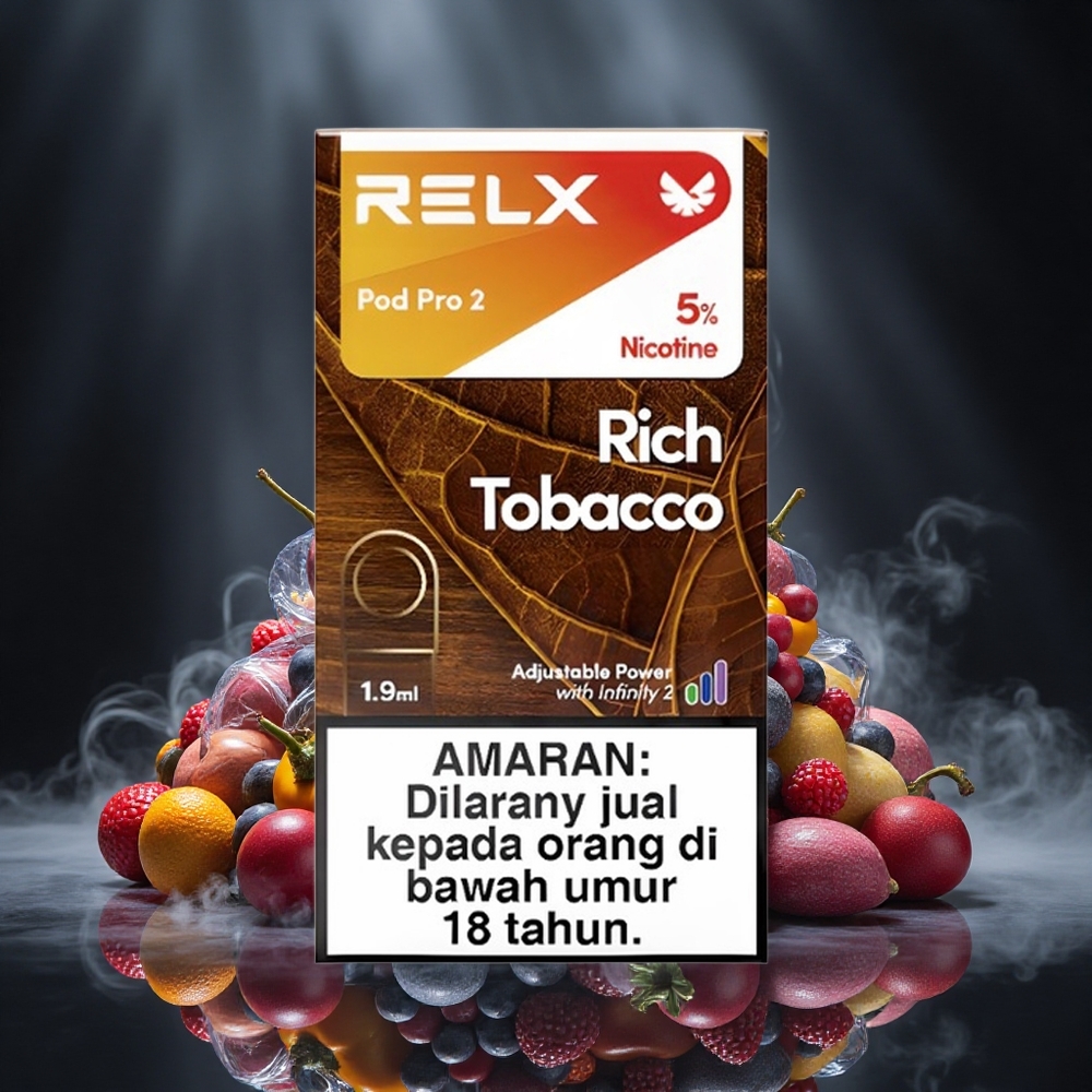 RELX Pod Pro 2 600 Puffs Rich Tobacco 5% Nicotine Canada Vape Wholesale