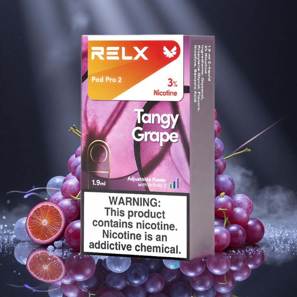 RELX Pod Pro 2 600 Puffs Tangy Grape 3% Nicotine Canada Vape Wholesale