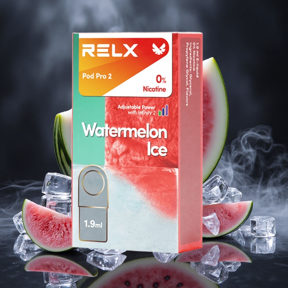 RELX Pod Pro 2 600 Puffs Watermelon Ice 0% Nicotine Canada vape wholesale